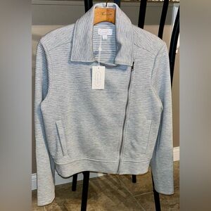 NWT- Women's Mudpie Gray Benton Moto Full Zip Jacket Coat, Small S